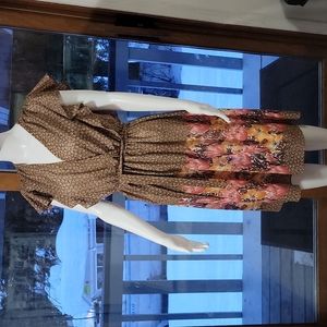 Vintage Floral Short Sleeve Dress